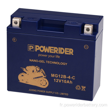 Batterie de démarrage de motocyclettes Nano-gel Tech de 12V 10Ah YT12B-BS